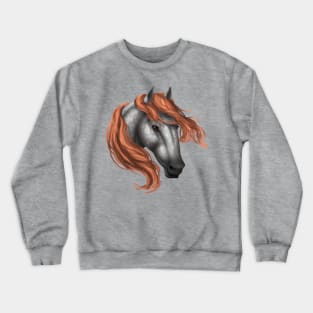 Horse Head - Dapple Orange Mane Crewneck Sweatshirt